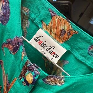Denise’Darcy Green Sea Life Shirt